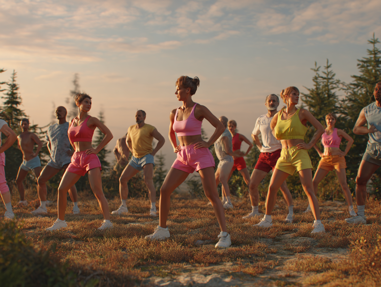 Жінка виконує функціональні вправи