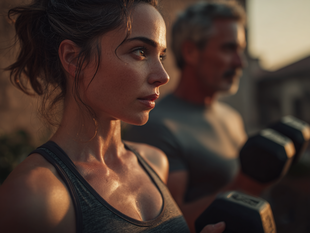 Група людей виконує функціональні вправи